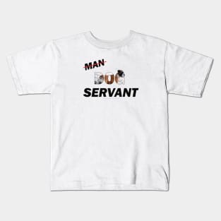 Man Dog Servant - Boxer dog oil painting word art Kids T-Shirt